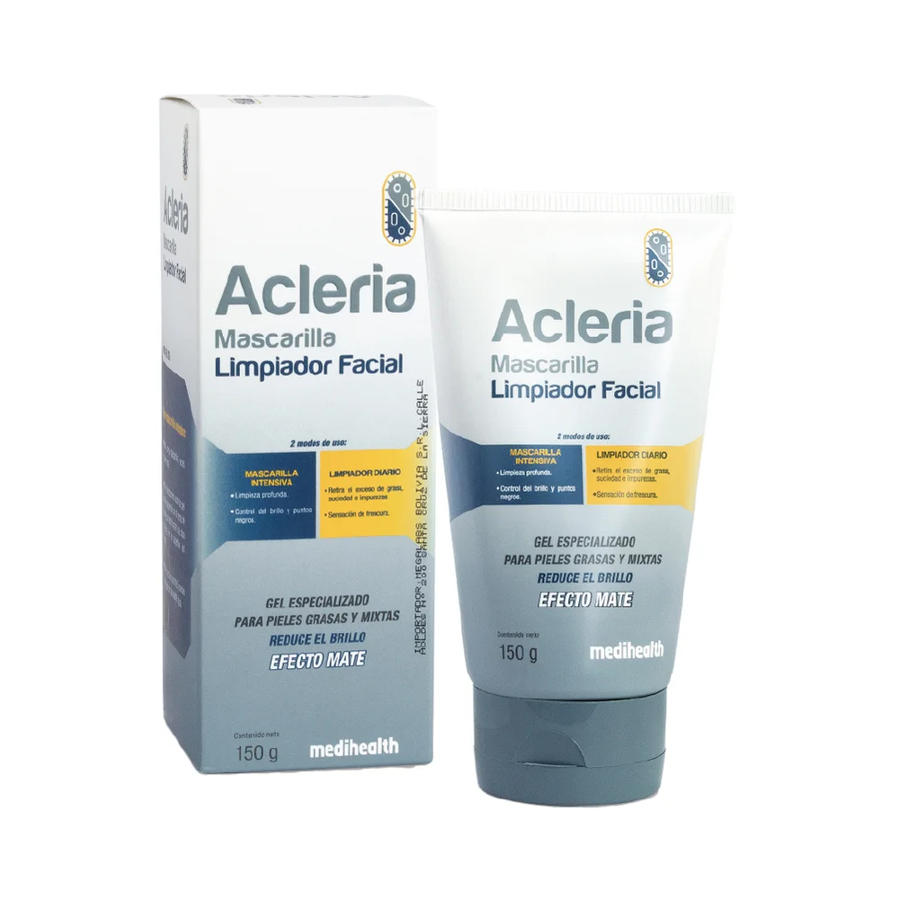 Acleria Mascarilla Limpiador Facial Acleria Mascarilla Limpiador Facial gel 2 en 1 piel grasa y mixta